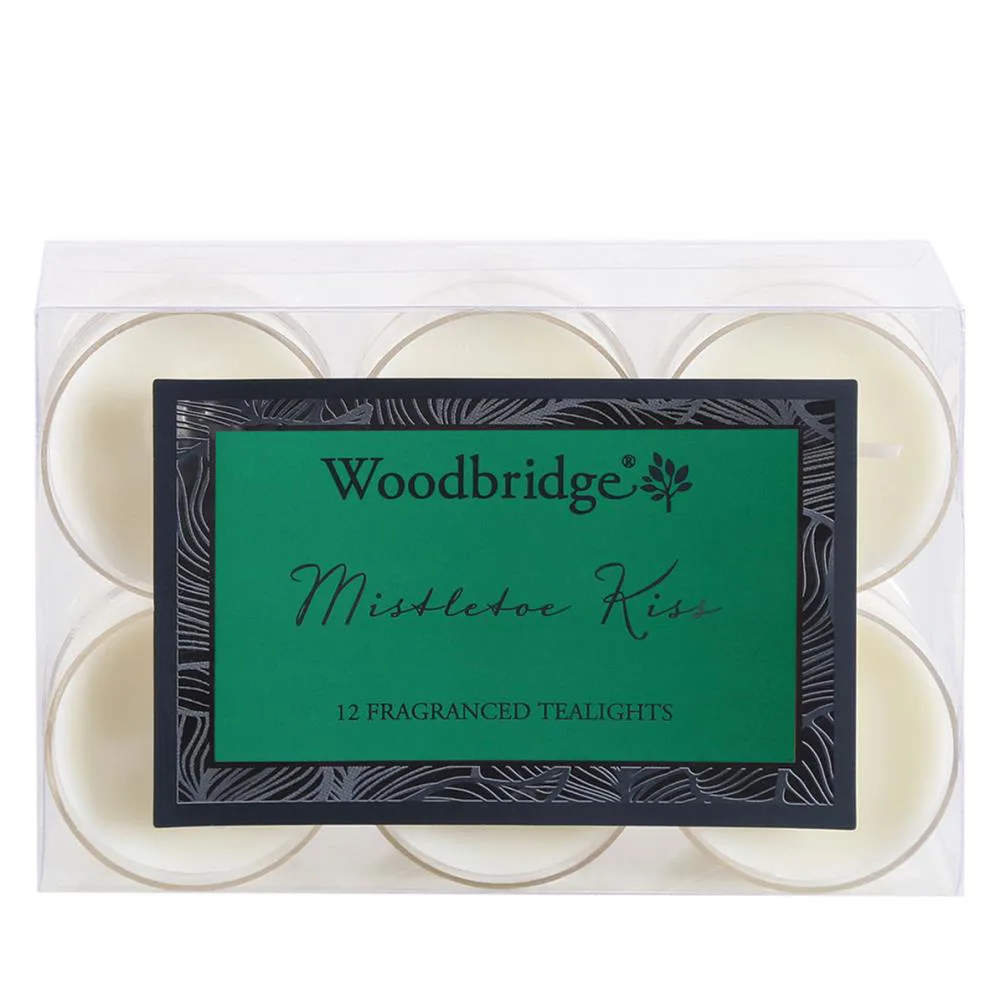 Woodbridge Mistletoe Kiss 4 Hour Tealights (Pack of 12)