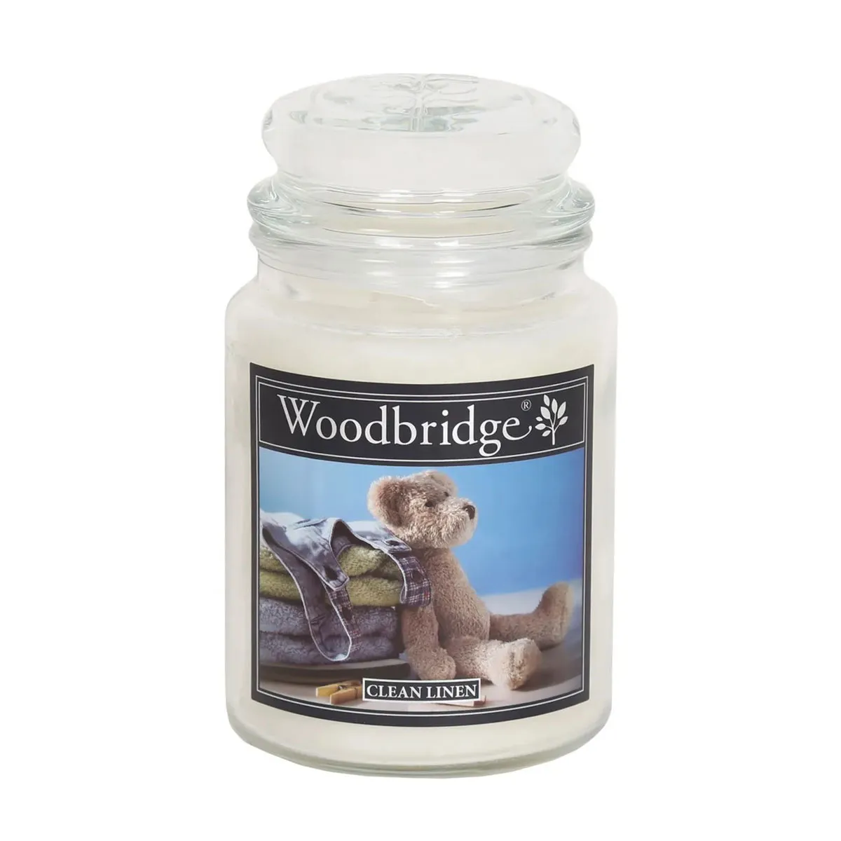 Woodbridge Clean Linen Large 1 Wick Jar Candle