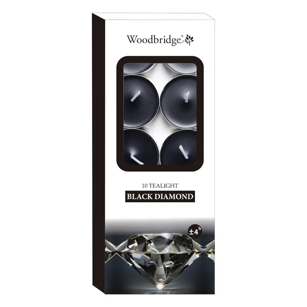 Woodbridge Black Diamond Tealights (Pack of 10)