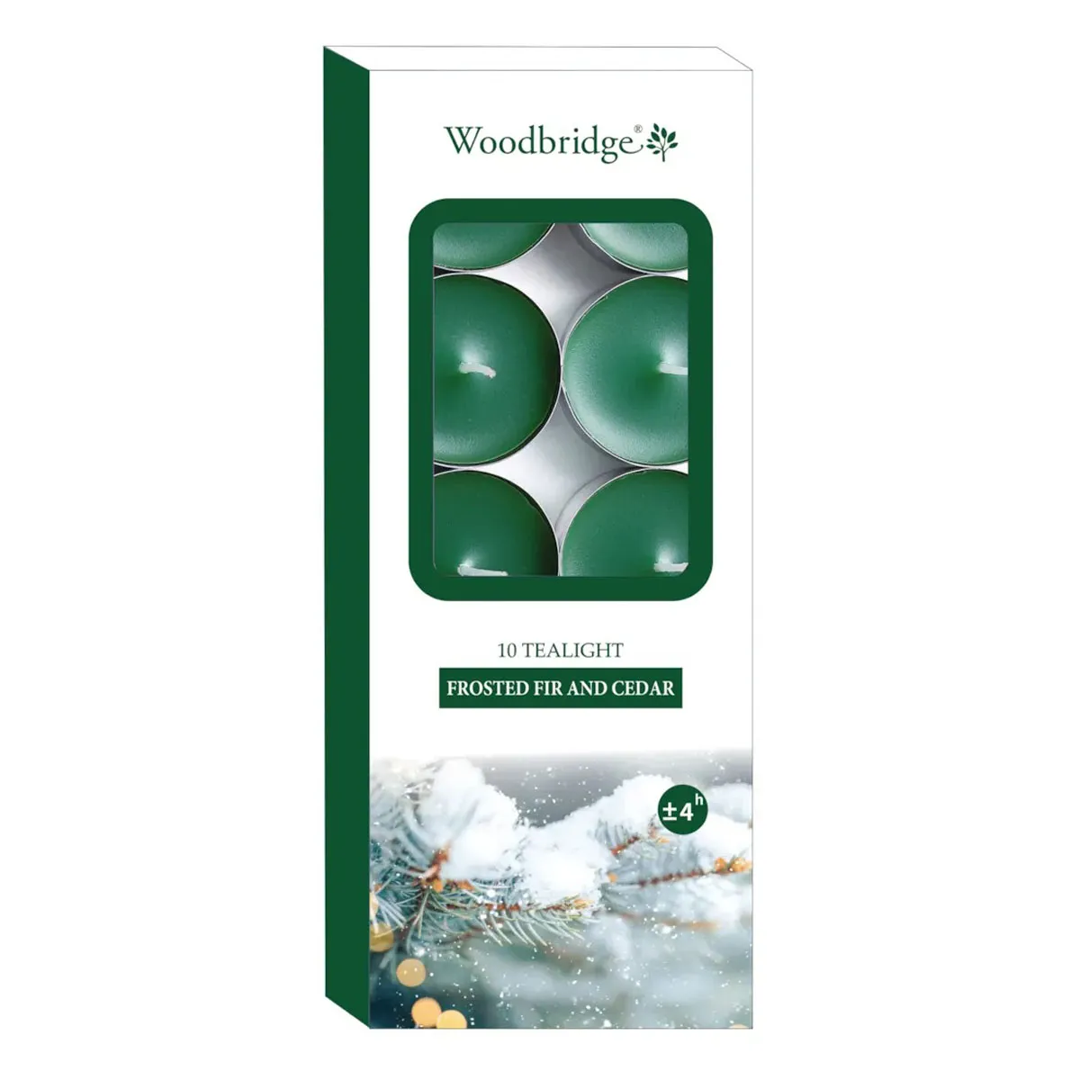 Woodbridge Frosted Fir & Cedar Tealights (Pack of 10)