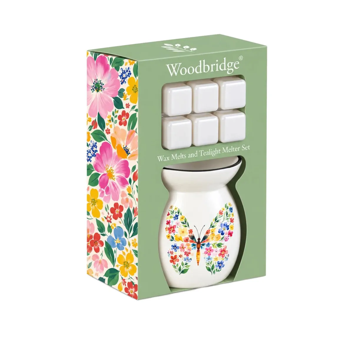 Woodbridge Floral Butterfly Wax Melt Warmer Gift Set