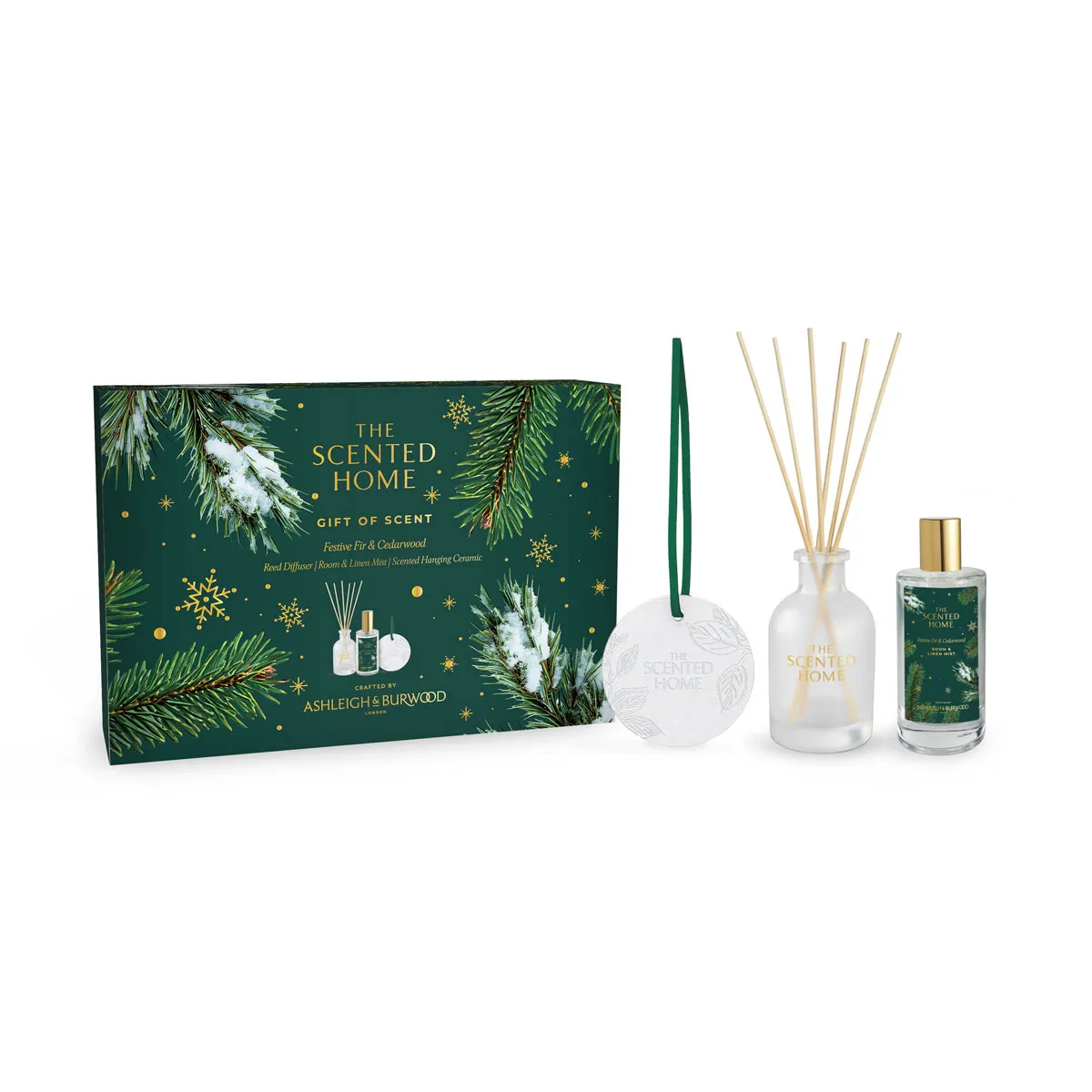 Ashleigh & Burwood Festive Fir & Cedarwood Scented Home Gift Set