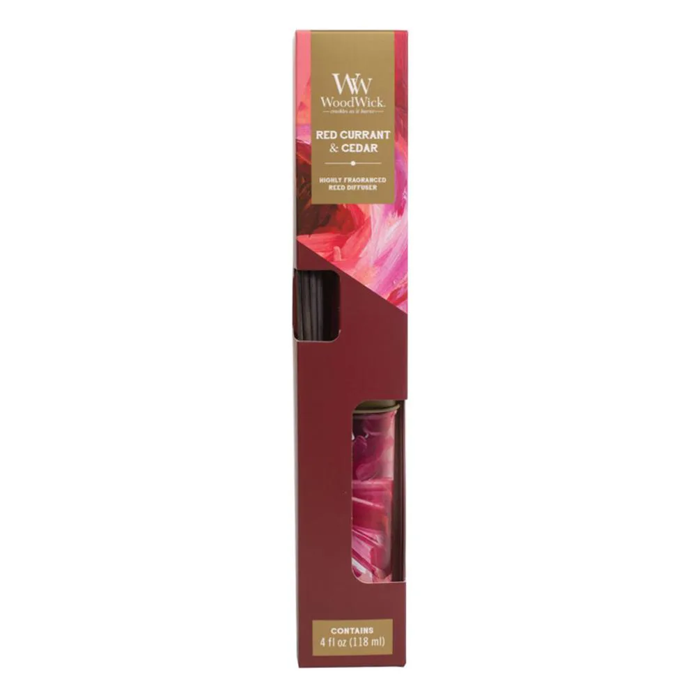 WoodWick Red Currant & Cedar Artisan Reed Diffuser Extra Image 1