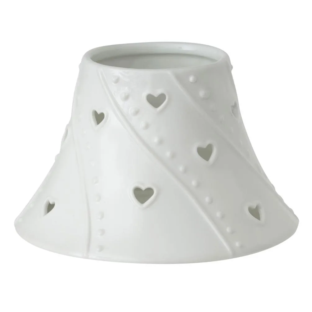 Yankee Candle White Hearts Large Shade & Tray Set Extra Image 1