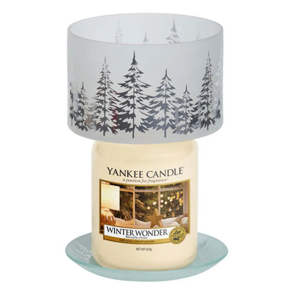 Yankee Candle Winter Trees Large Shade & Tray Set Extra Image 1