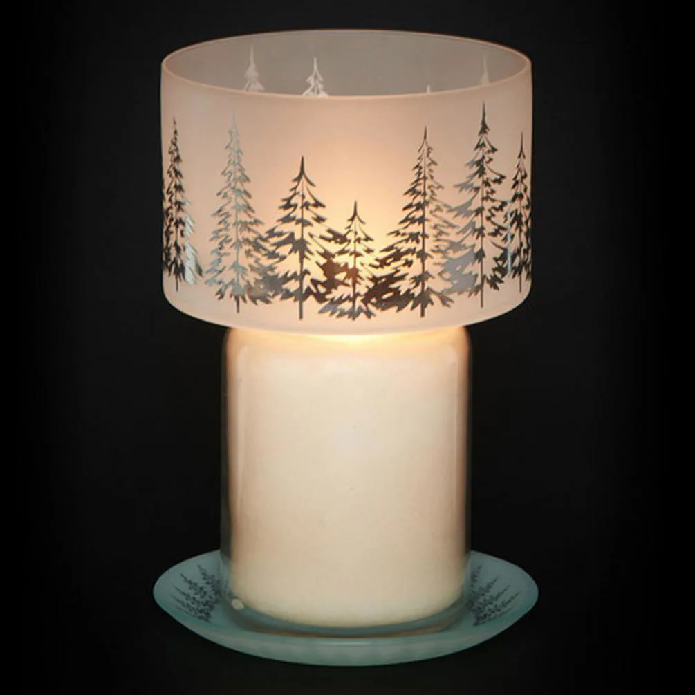 Yankee Candle Winter Trees Large Shade & Tray Set Extra Image 2