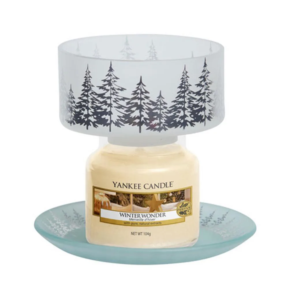 Yankee Candle Winter Trees Small Shade & Tray Set Extra Image 1