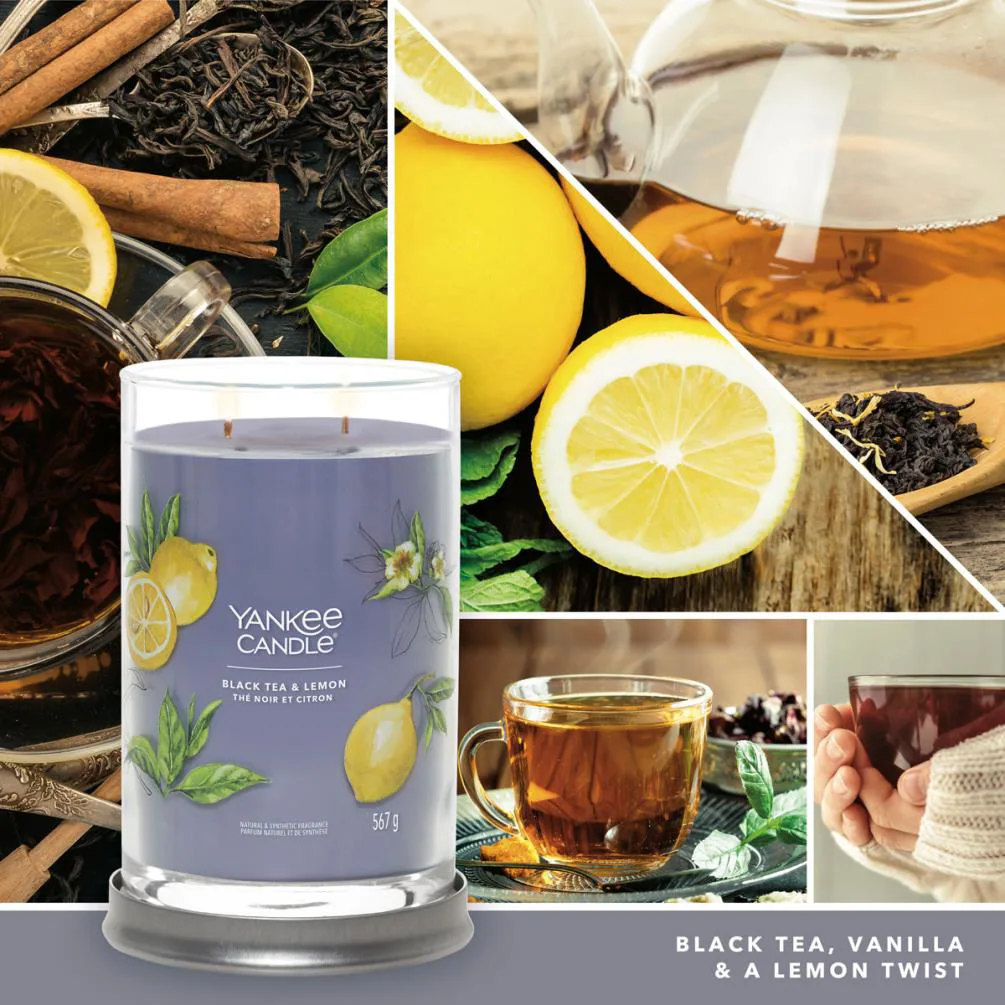 Yankee Candle Black Tea & Lemon Large Tumbler Jar Extra Image 3