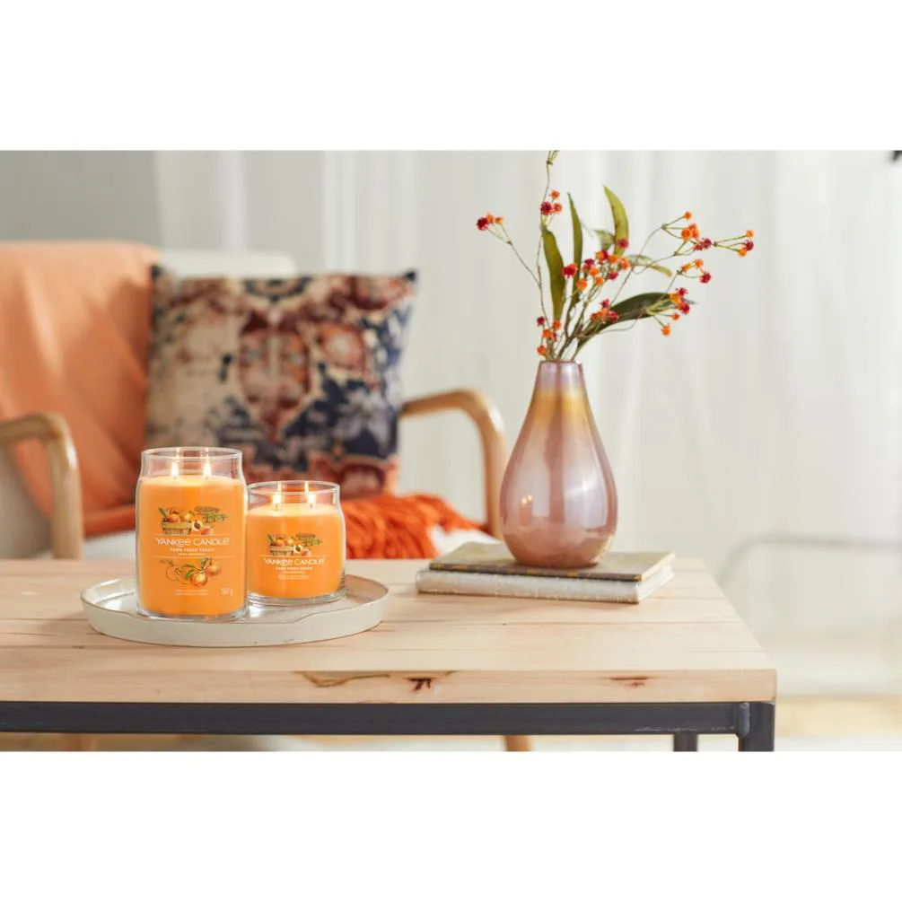 Yankee Candle Farm Fresh Peach Medium Jar Extra Image 3