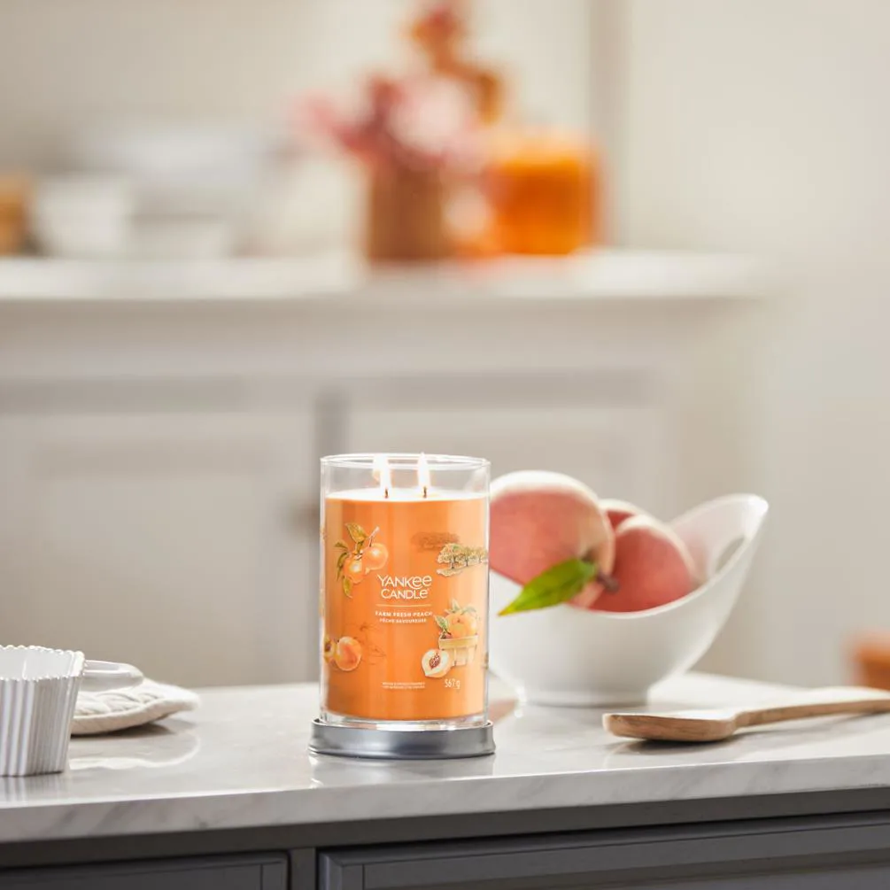 Yankee Candle Farm Fresh Peach Large Tumbler Jar Extra Image 2