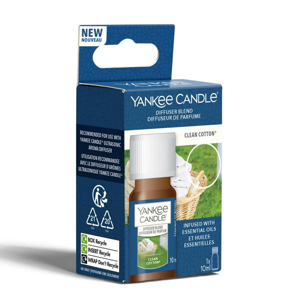 Yankee Candle Clean Cotton Aroma Diffuser Oil 10ml Extra Image 1