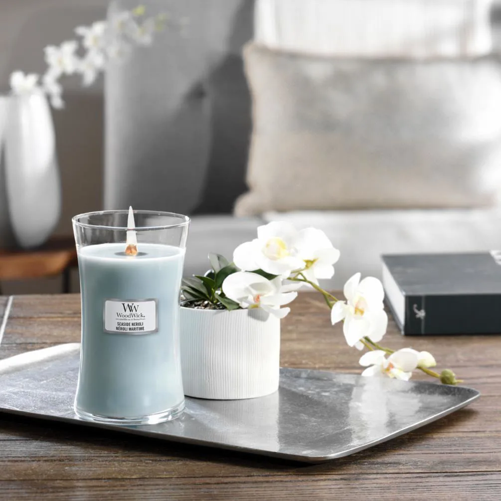 WoodWick Seaside Neroli Large Hourglass Candle Extra Image 1