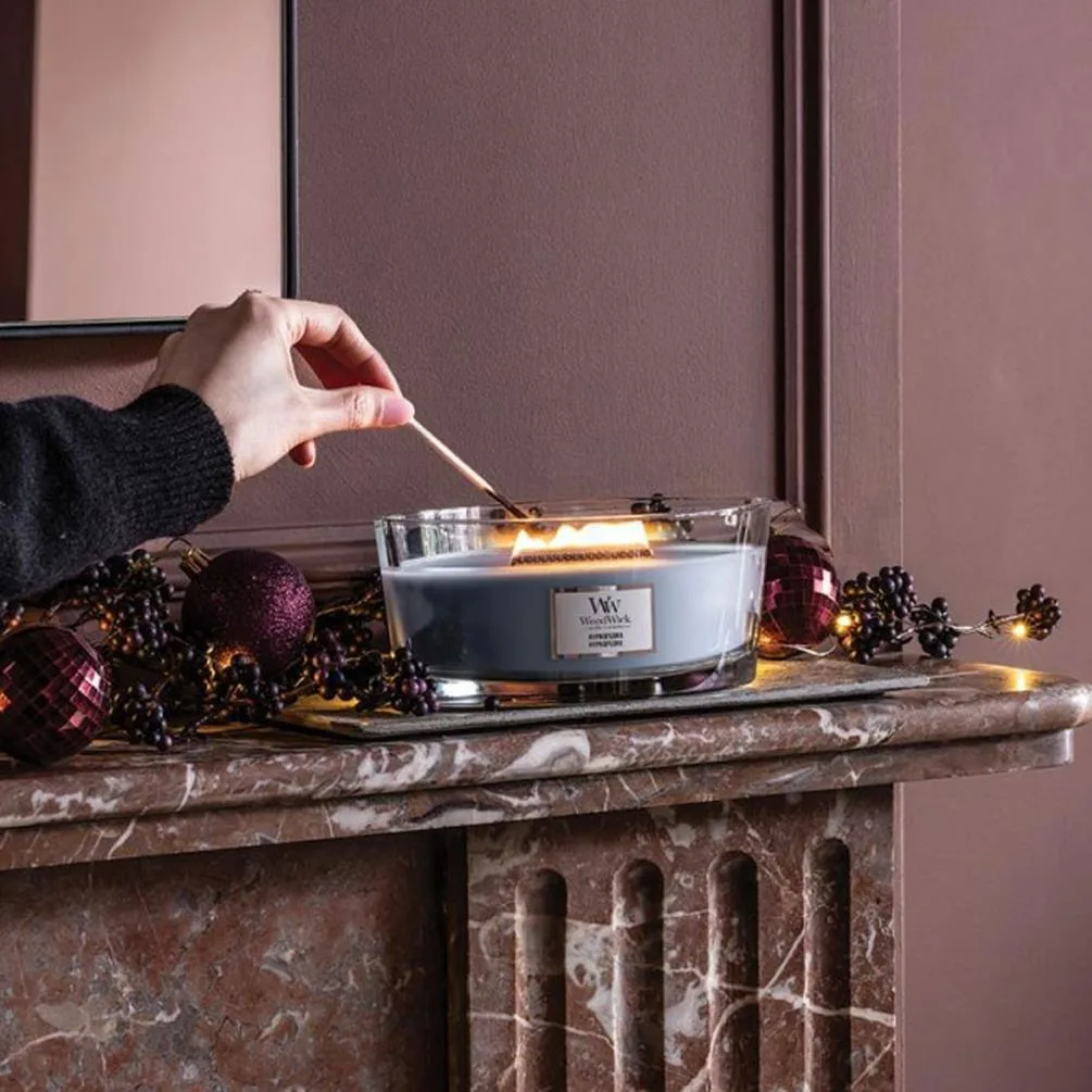 WoodWick Hypnoflora HearthWick Ellipse Jar Candle Extra Image 2