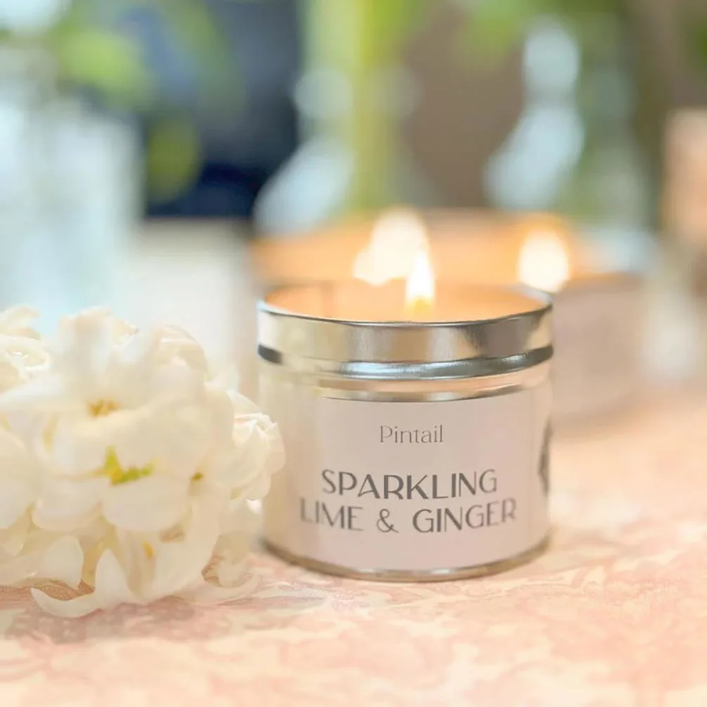 Pintail Candles Sparkling Lime & Ginger Tin Candle Extra Image 3