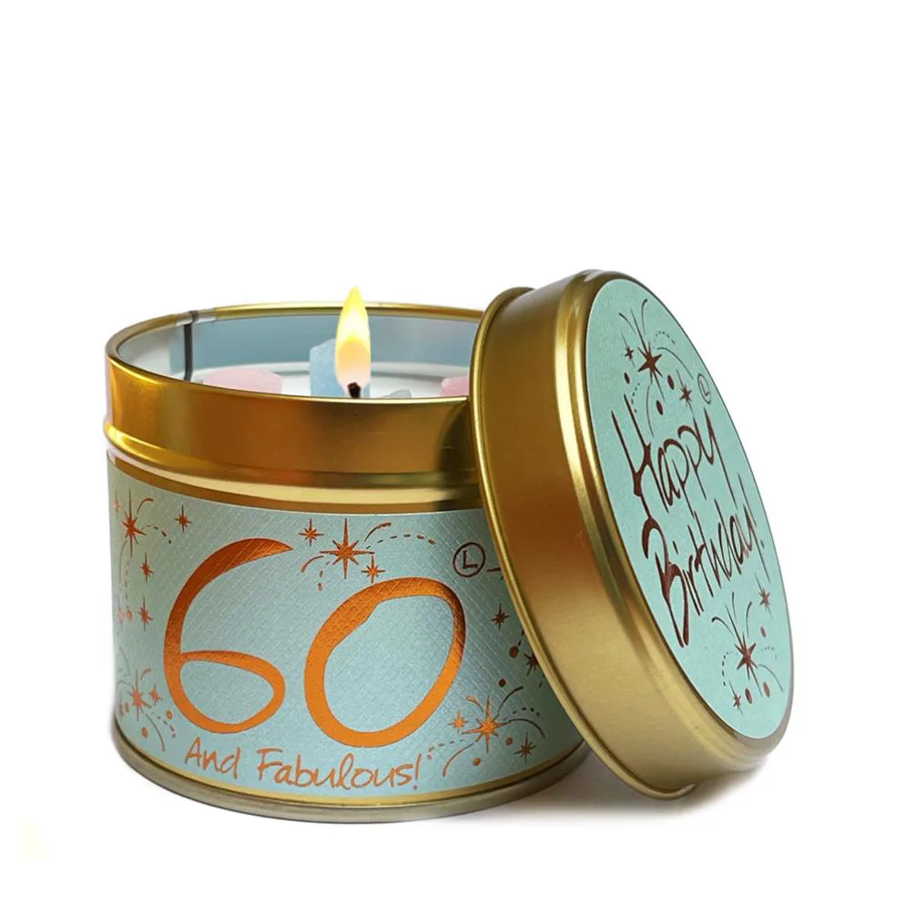 Lily-Flame Happy Birthday 60 Tin Candle Extra Image 1