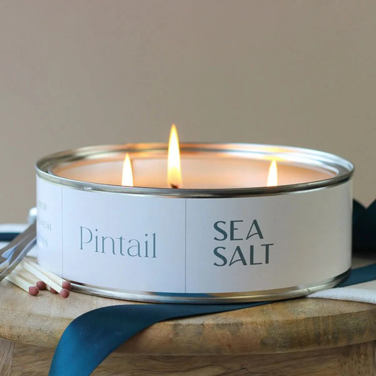 Pintail Candles Sea Salt Triple Wick Tin Candle Extra Image 1
