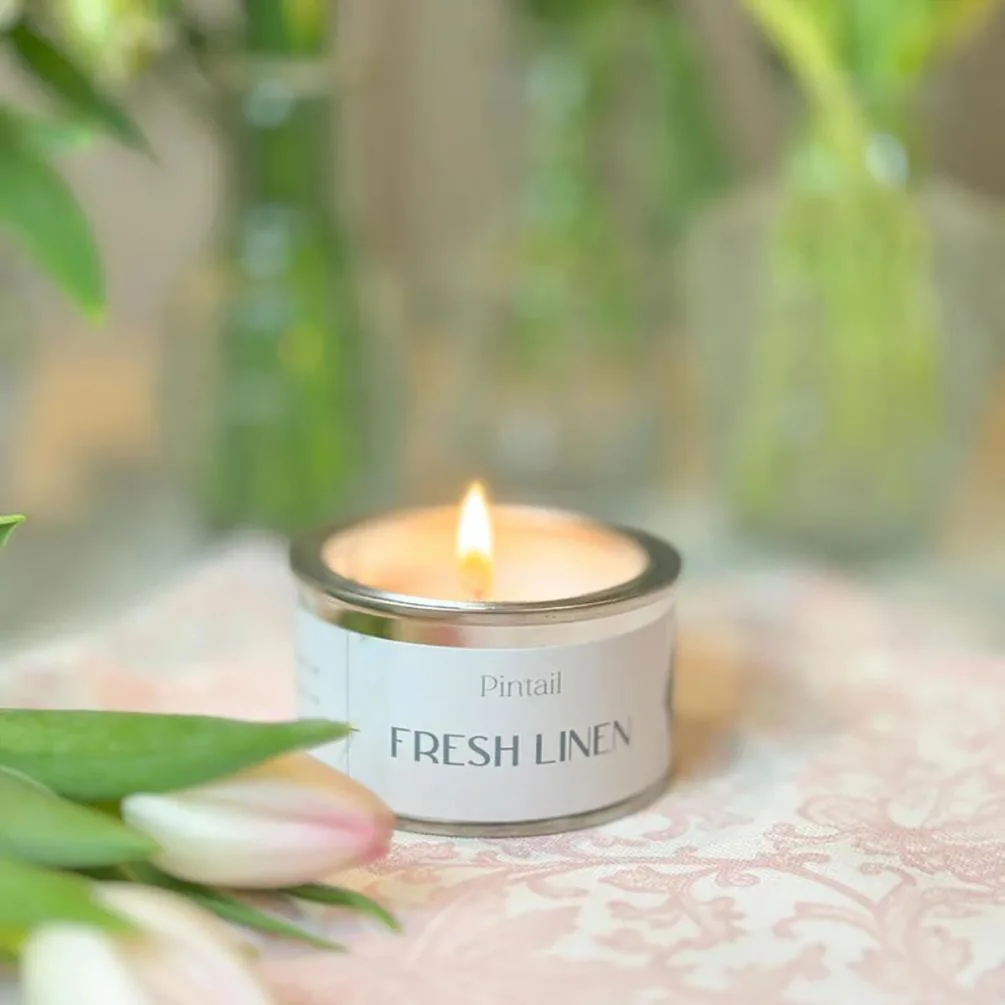 Pintail Candles Fresh Linen Paint Pot Candle Extra Image 3