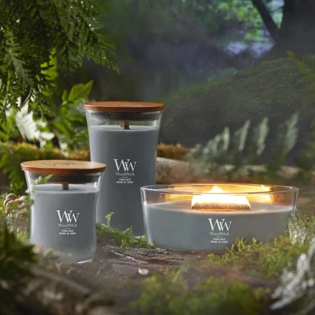WoodWick Terra Haze HearthWick Ellipse Jar Candle Extra Image 1