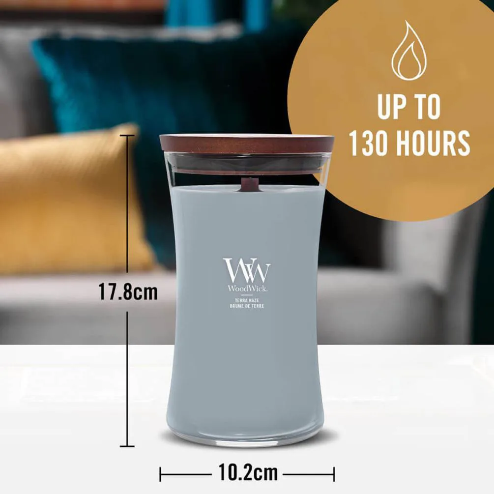 WoodWick Terra Haze Large Hourglass Candle Extra Image 1