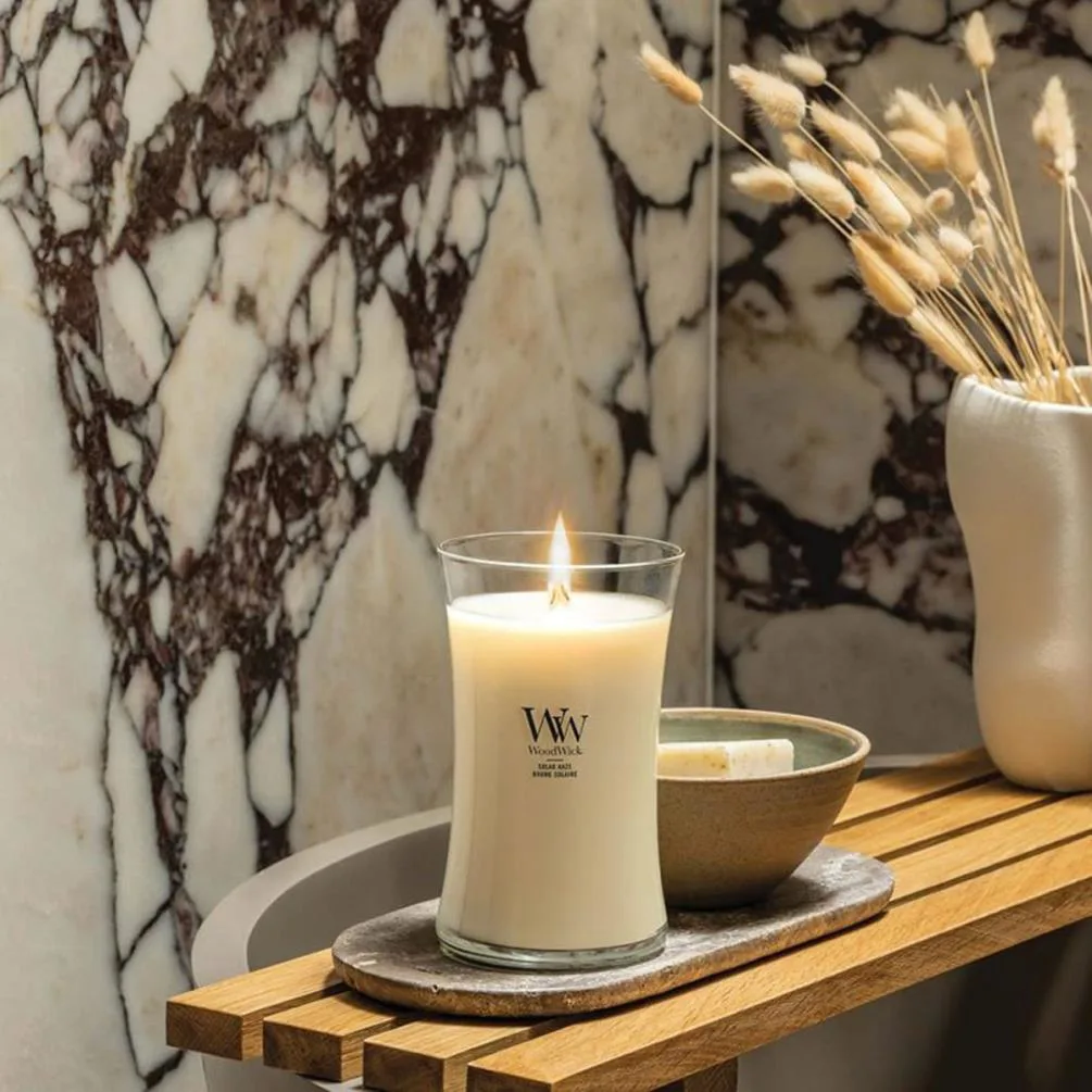 WoodWick Solar Haze Large Hourglass Candle Extra Image 1
