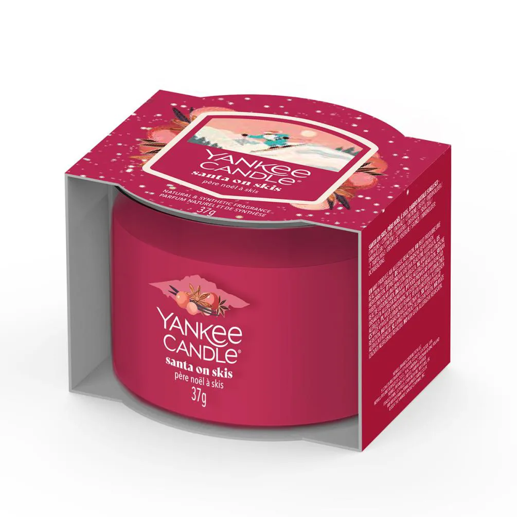Yankee Candle Santa On Skis Filled Votive Candle Extra Image 1