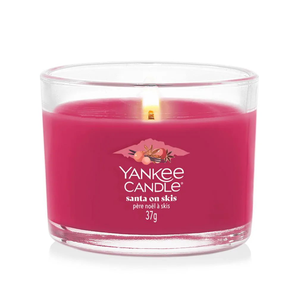 Yankee Candle Santa On Skis Filled Votive Candle Extra Image 2