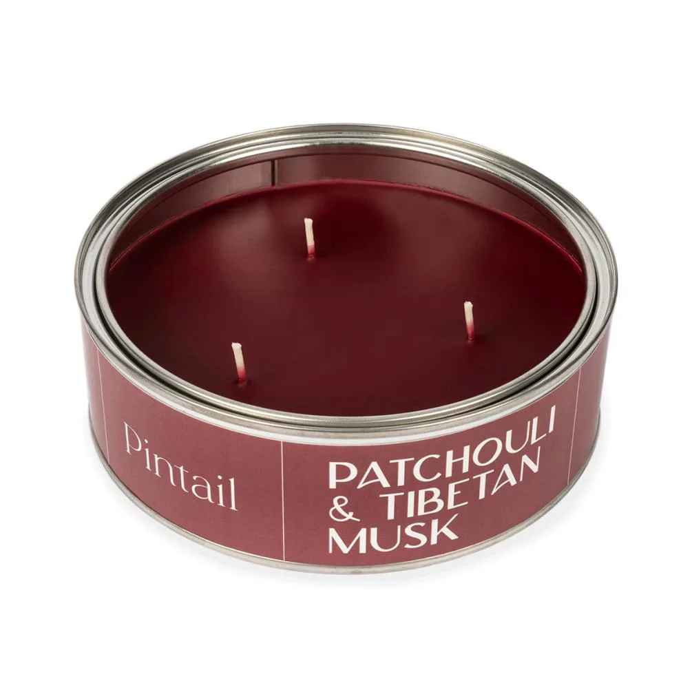 Pintail Candles Patchouli & Tibetan Musk Triple Wick Tin Candle Extra Image 2