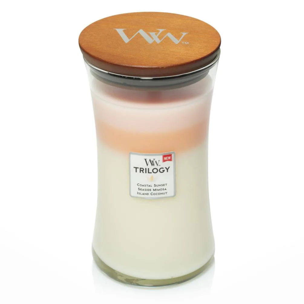 WoodWick Trilogy Island Getaway Large Hourglass Candle Extra Image 1