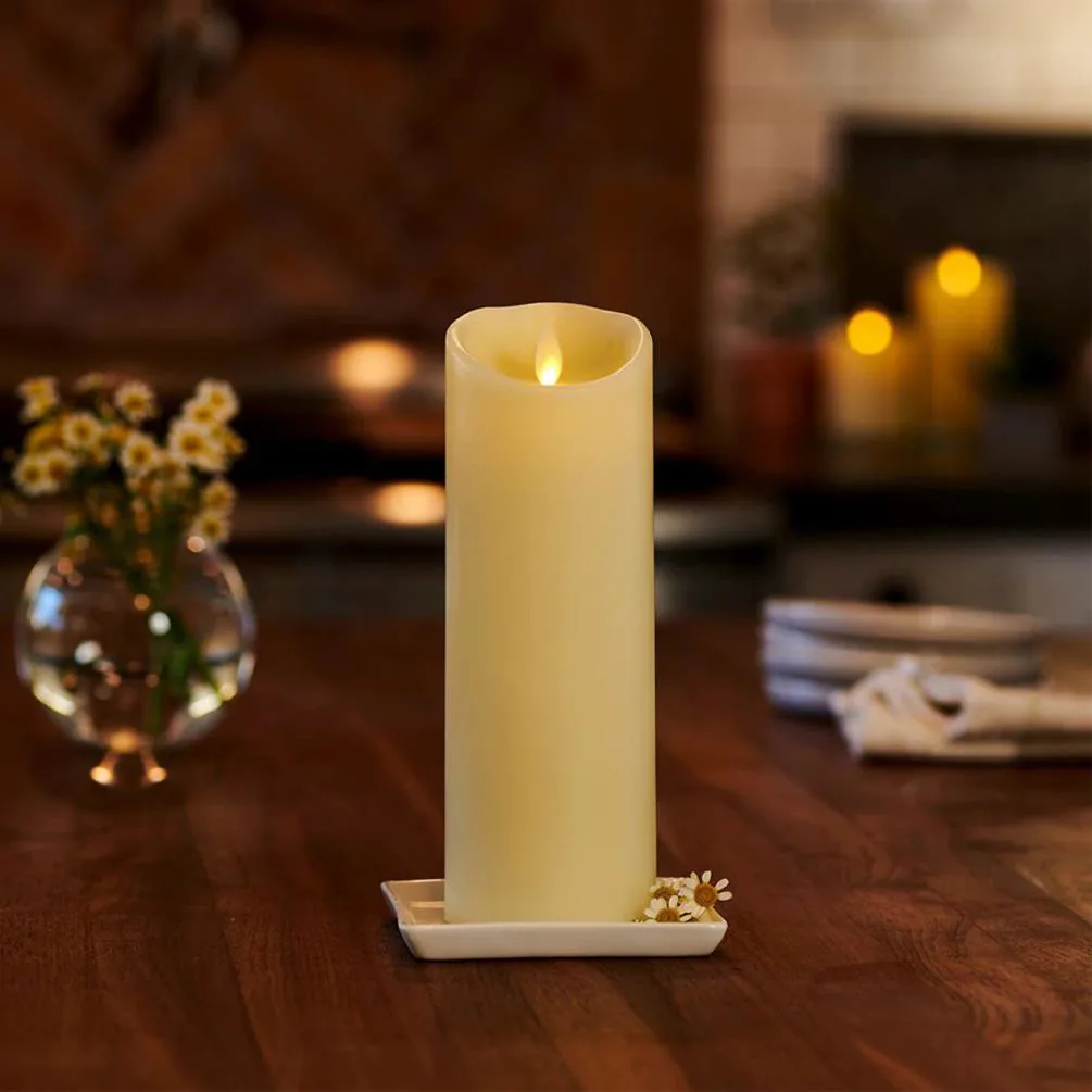 Luminara Ivory LED Pillar Candle 22cm x 8cm Extra Image 1