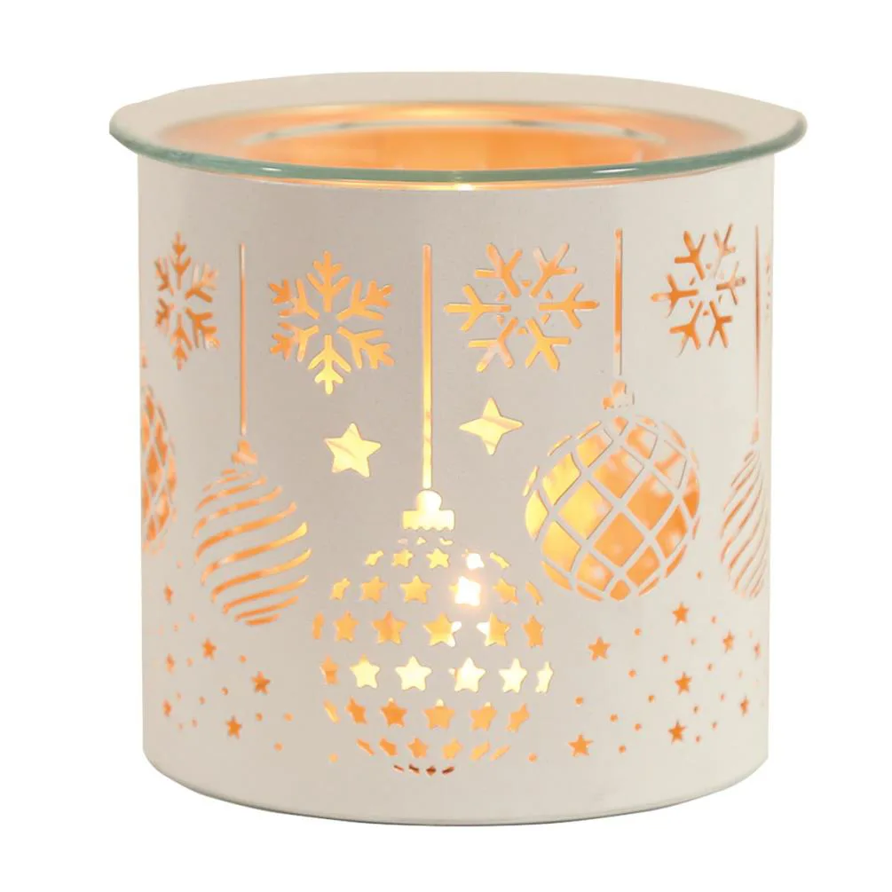 Aroma White Baubles Jar Sleeve & Wax Melt Warmer Extra Image 1