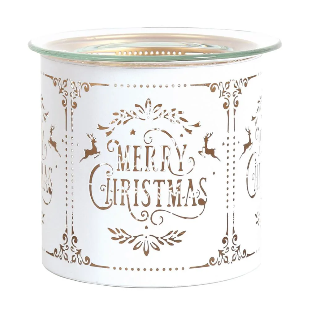 Aroma White Merry Christmas Jar Sleeve & Wax Melt Warmer Extra Image 3