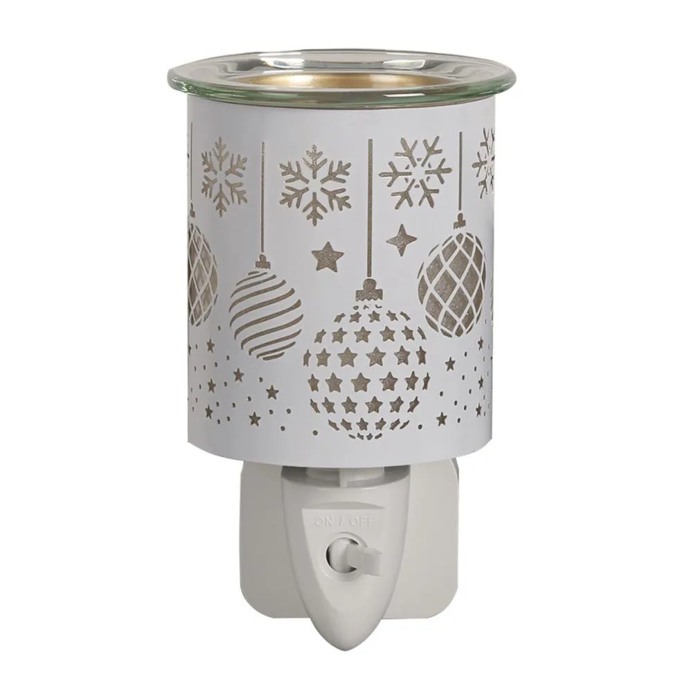 Aroma White & Gold Baubles Plug In Wax Melt Warmer Extra Image 1