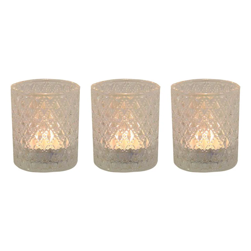 Aroma Clear Lustre 3 Tealight & Votive Holder Set Extra Image 1