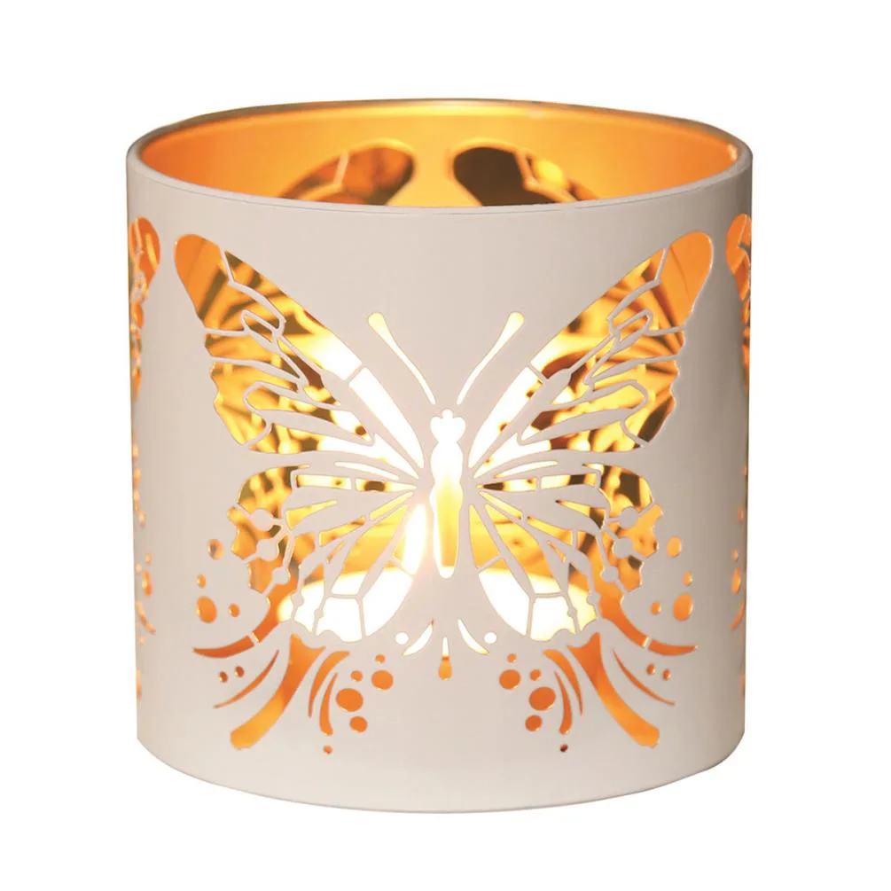 Aroma White & Gold Butterfly Jar Sleeve & Wax Melt Warmer Extra Image 2