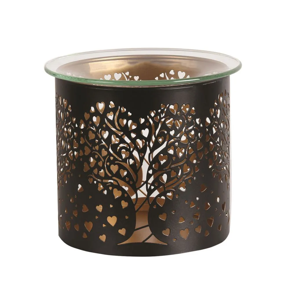Aroma Black & Gold Heart Tree Jar Sleeve & Wax Melt Warmer Extra Image 1