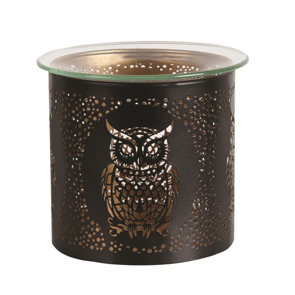 Aroma Black & Gold Owl Jar Sleeve & Wax Melt Warmer Extra Image 1