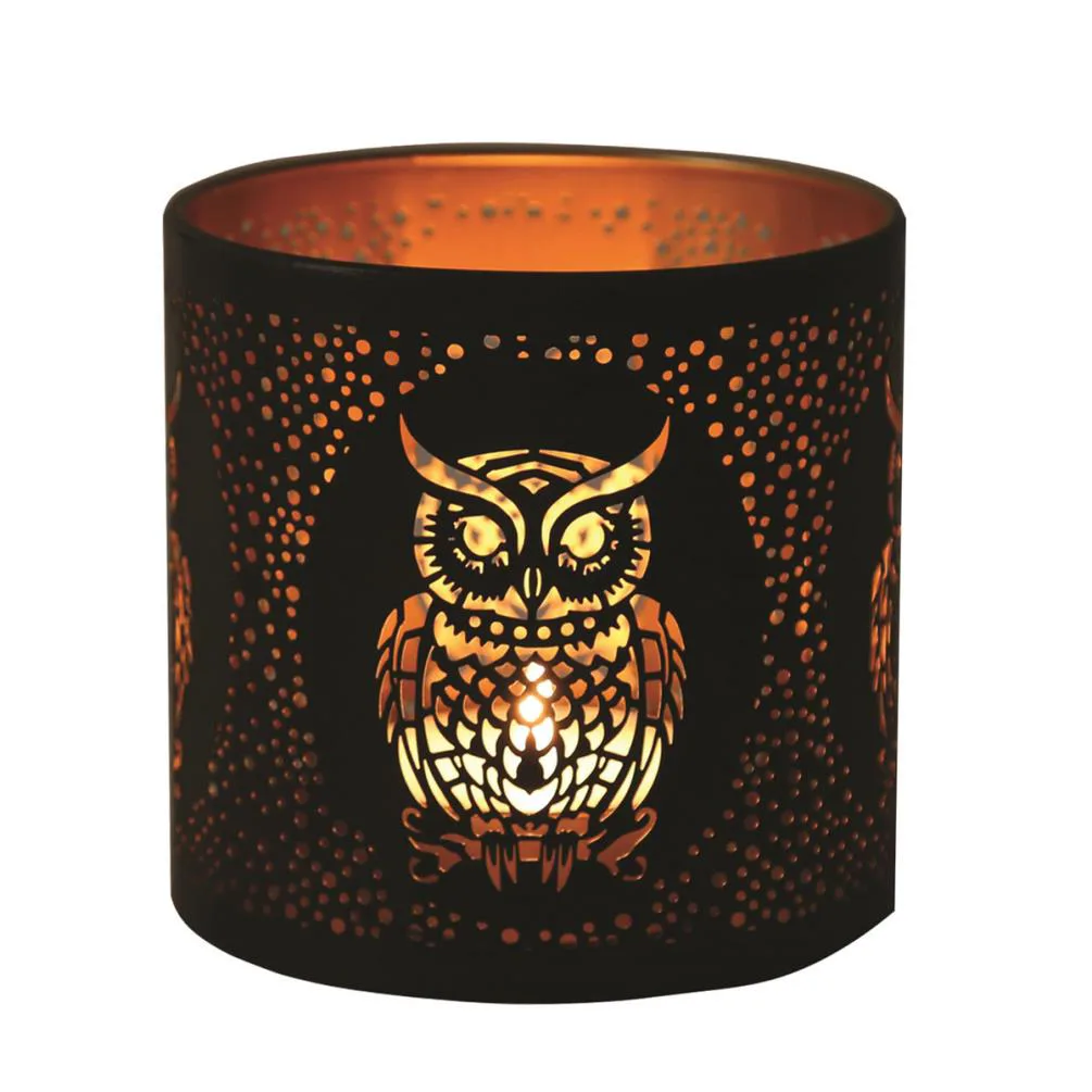 Aroma Black & Gold Owl Jar Sleeve & Wax Melt Warmer Extra Image 2