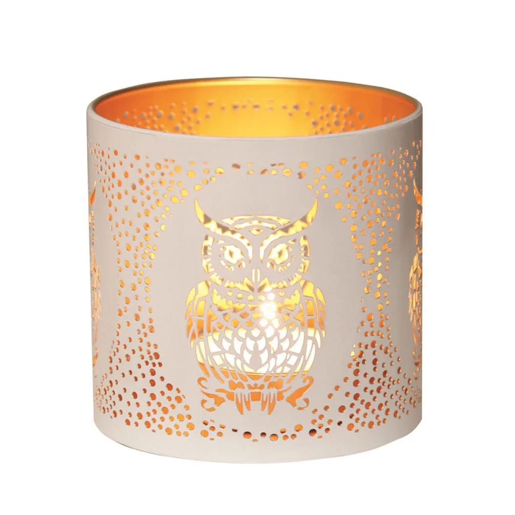 Aroma White & Gold Owl Jar Sleeve & Wax Melt Warmer Extra Image 2