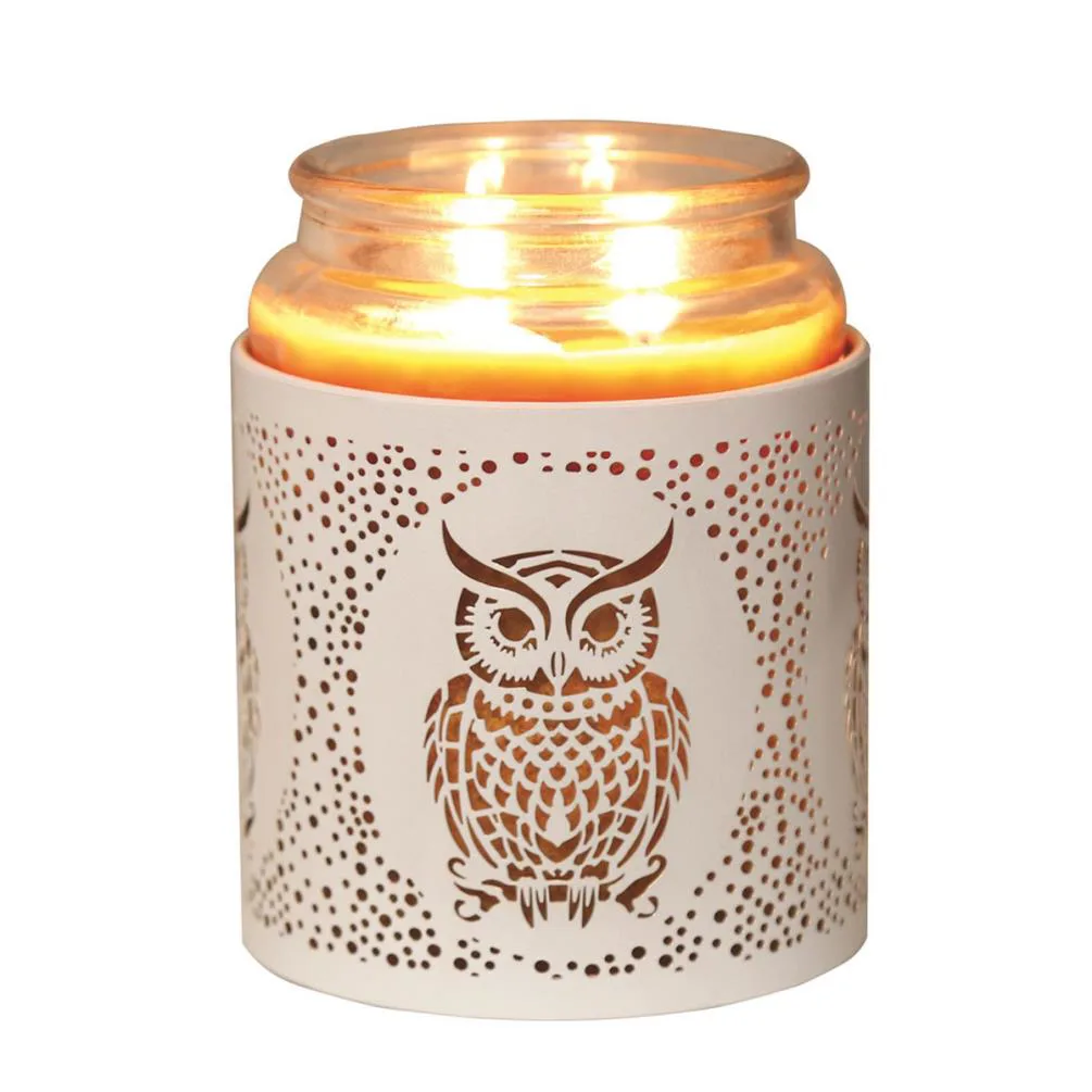 Aroma White & Gold Owl Jar Sleeve & Wax Melt Warmer Extra Image 3