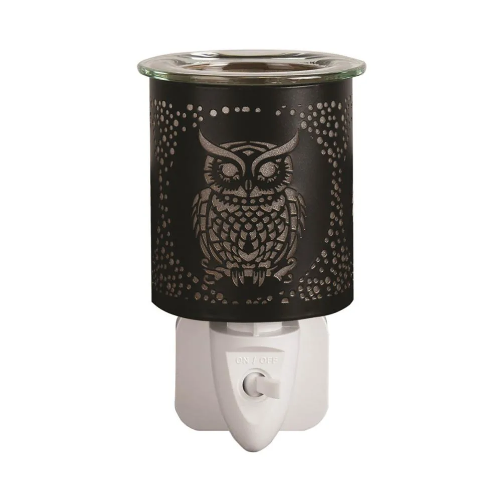 Aroma Black & Gold Owl Plug In Wax Melt Warmer Extra Image 1