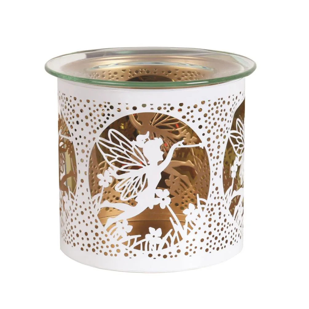 Aroma White & Gold Fairy Jar Sleeve & Wax Melt Warmer Extra Image 1