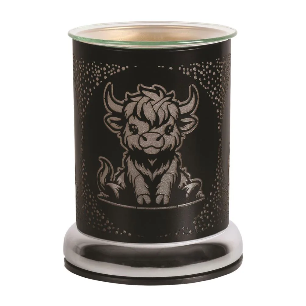 Aroma Black Highland Cow Touch Electric Wax Melt Warmer Extra Image 1