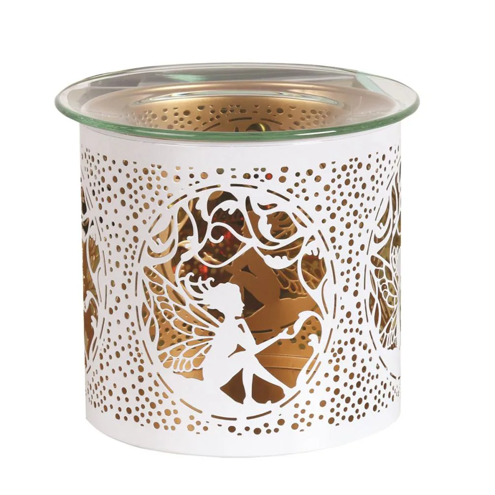 Aroma White & Gold Fairy Jar Sleeve & Wax Melt Warmer Extra Image 1