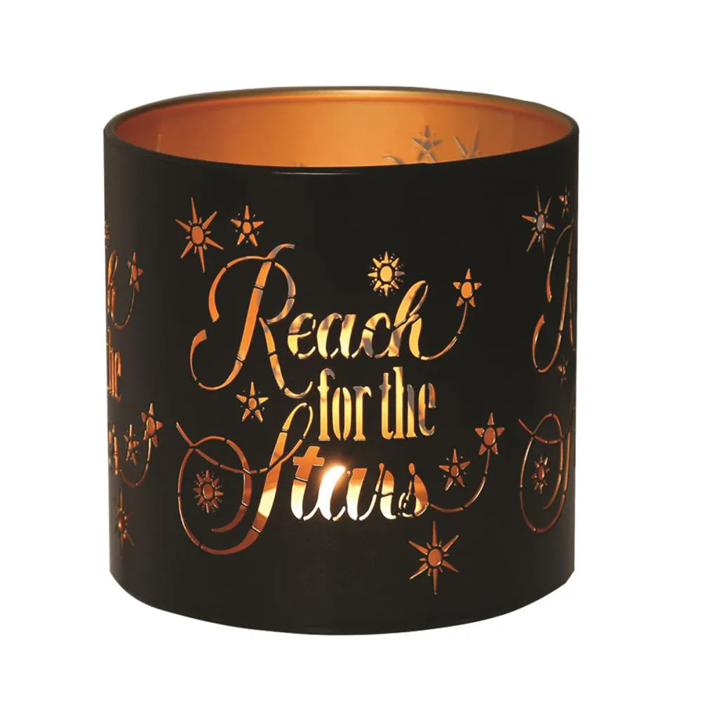 Aroma Black & Gold Reach for the Stars Jar Sleeve & Wax Melt Warmer Extra Image 2