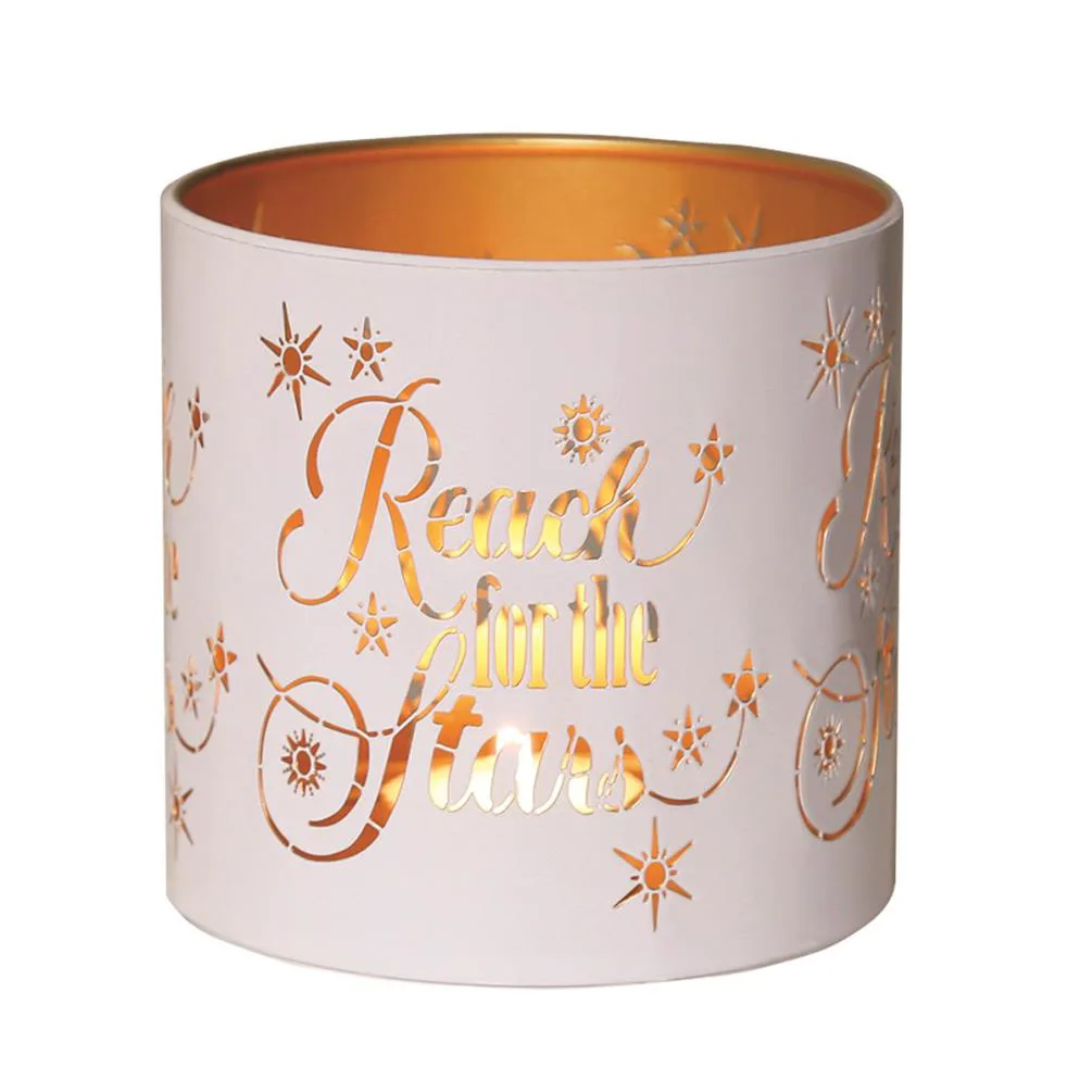 Aroma White & Gold Reach for the Stars Jar Sleeve & Wax Melt Warmer Extra Image 2
