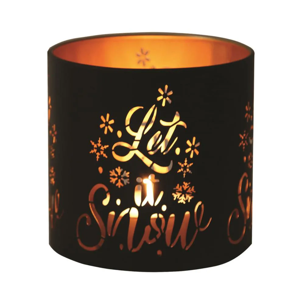 Aroma Black & Gold Let It Snow Jar Sleeve & Wax Melt Warmer Extra Image 2