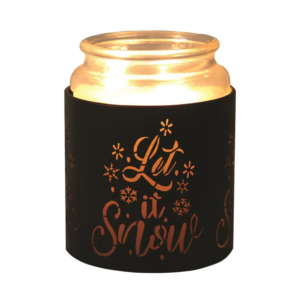 Aroma Black & Gold Let It Snow Jar Sleeve & Wax Melt Warmer Extra Image 3