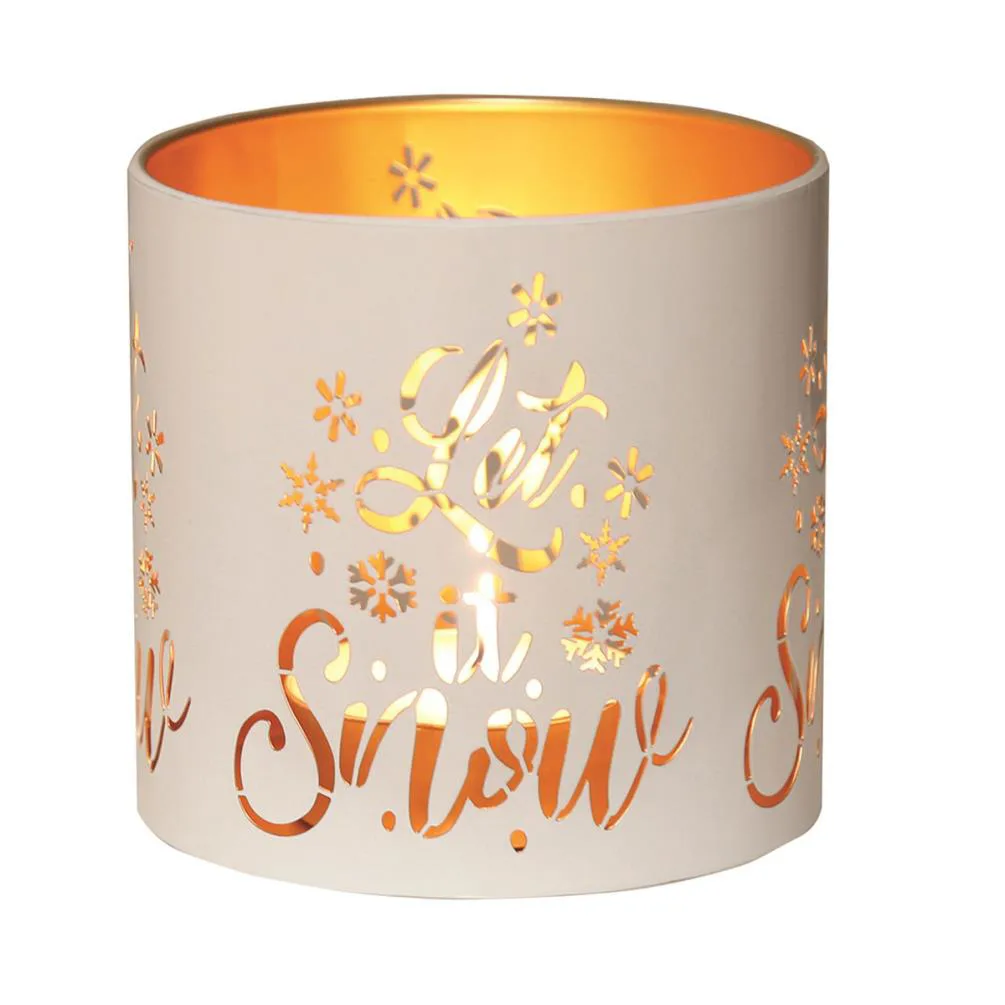 Aroma White & Gold Let It Snow Jar Sleeve & Wax Melt Warmer Extra Image 2