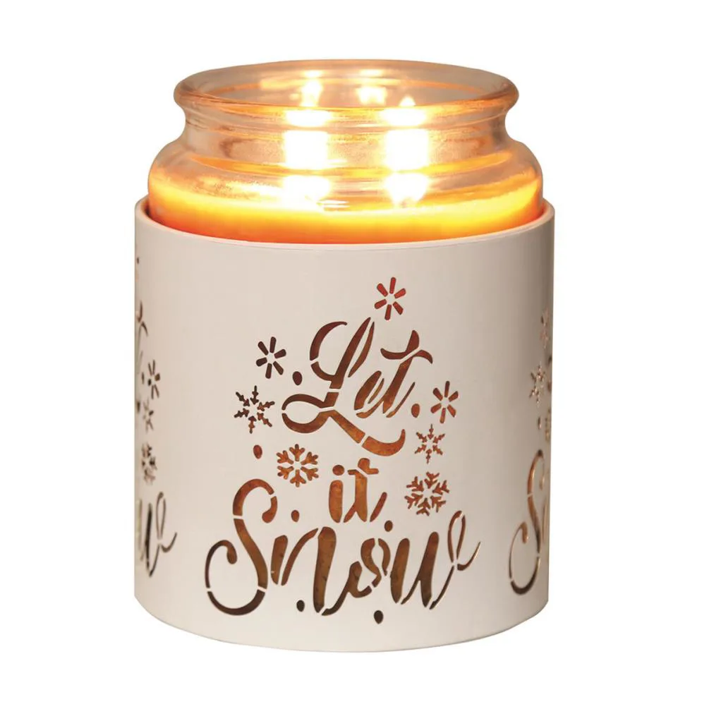 Aroma White & Gold Let It Snow Jar Sleeve & Wax Melt Warmer Extra Image 3