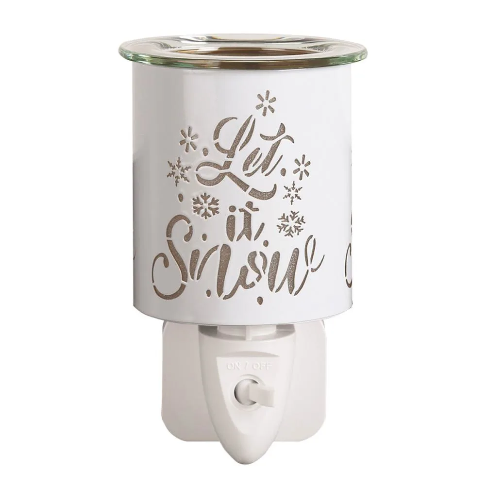 Aroma White & Gold Let It Snow Plug In Wax Melt Warmer Extra Image 1